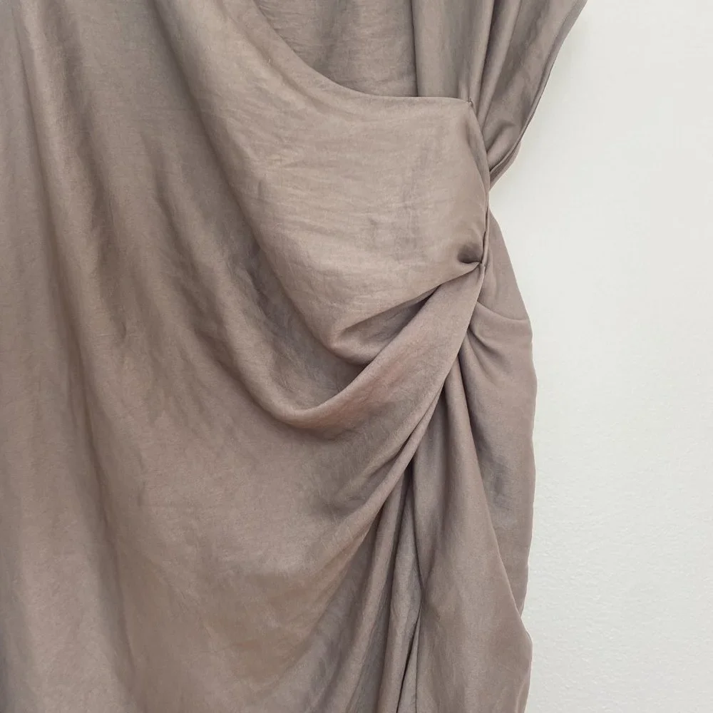 Silk Helmut Lang Cinched Asymmetrical Top - Picture 6 of 7